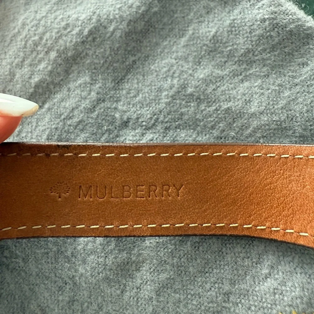 Mulberry leather and yellow gold tone Baywater Bracelet EUC - Picture 6 of 7